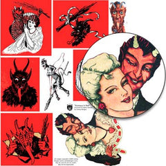 Krampus in Red Collage Sheet