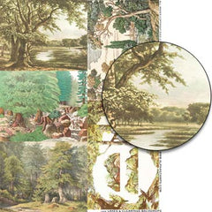 Lakes and Clearings Backdrops Collage Sheet