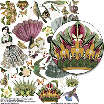 Land of the Butterfly Queen #1 Collage Sheet