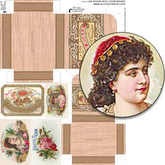 Las Rosas Mini Cigar Boxes Collage Sheet