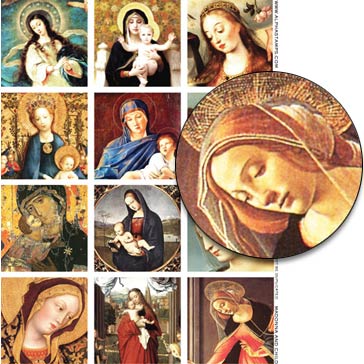 Madonna and Child Collage Sheet