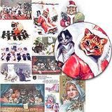 Meowy Christmas Collage Sheet