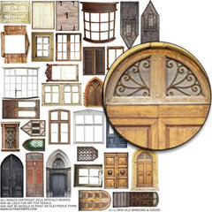 Mini Old Windows & Doors Collage Sheet