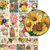 Mini Floral Seed Catalog Covers Collage Sheet