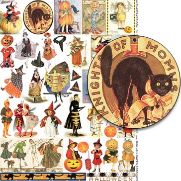 Mini Halloween Costumes Collage Sheet