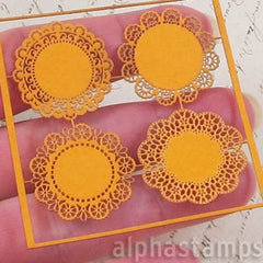 Tiny Doilies - Orange - Set of 4