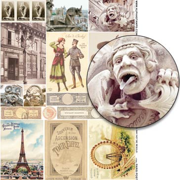 Paris Post Collage Sheet