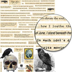 Poe's Words Collage Sheet