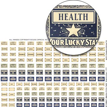 Potions, Salts & Herb Labels Half Sheet