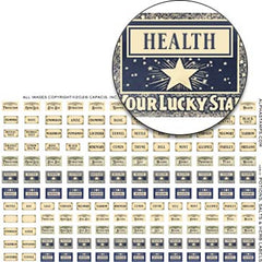 Potions, Salts & Herb Labels Half Sheet