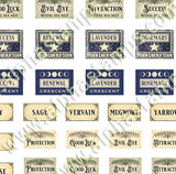 Potions, Salts & Herb Labels Half Sheet
