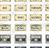 Potions, Salts & Herb Labels Half Sheet
