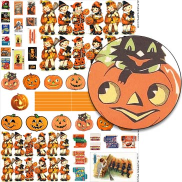 Pumpkin Pails Collage Sheet