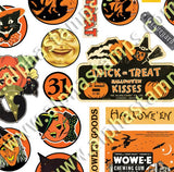 Retro Halloween Haunted House Trims Collage Sheet