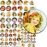 Round Pendants Collage Sheet - Christmas