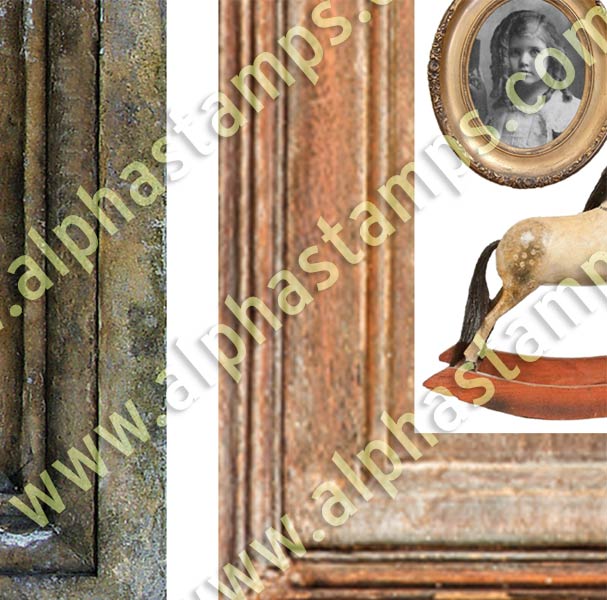 Rustic Shadowbox Frames Collage Sheet Alpha Stamps