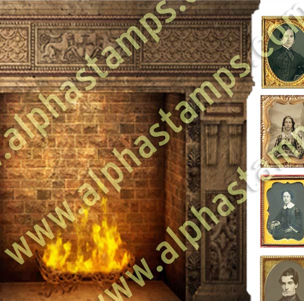 Rustic Shadowbox Frames Collage Sheet Alpha Stamps