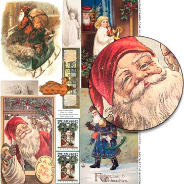 Santa at the Window Collage Sheet