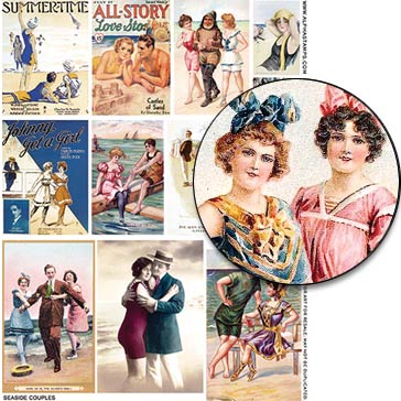 Seaside Couples Collage Sheet