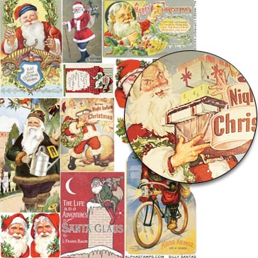 Silly Santas Collage Sheet