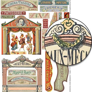 Small Diorama Box Facades Collage Sheet
