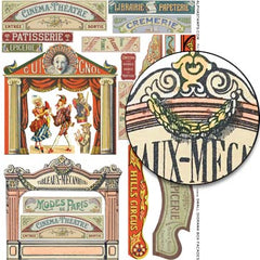 Small Diorama Box Facades Collage Sheet