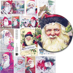 Smiling Santas Collage Sheet