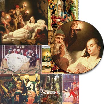 Snow White Sleeping Collage Sheet