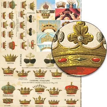 Spanish Crowns Collage Sheet