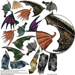 Spooky Wings Collage Sheet