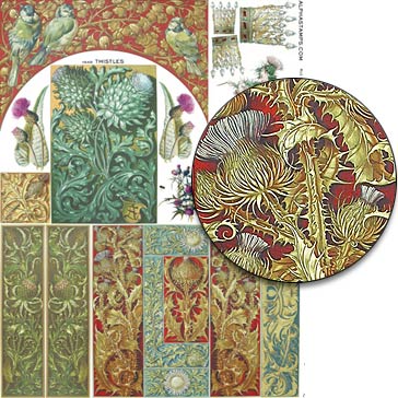 Thistles Collage Sheet