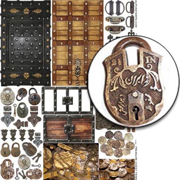 Treasure Chest Trims Collage Sheet