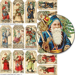 Victorian Christmas Gift Tags Collage Sheet