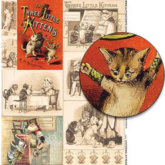 Victorian Kittens Collage Sheet