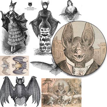 Victorian Bats Collage Sheet