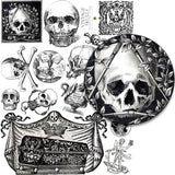 Vintage Skulls Collage Sheet