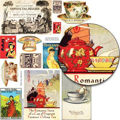 Vintage Tea Ads Collage Sheet