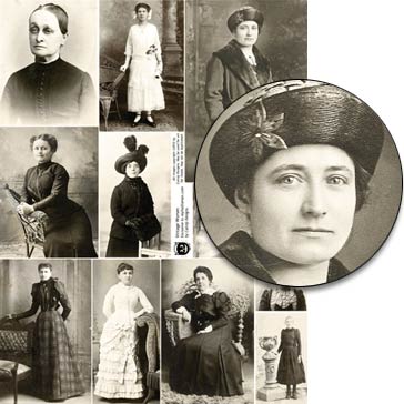 Vintage Women Collage Sheet Alpha Stamps