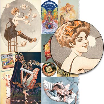 Winged Women Collage Sheet