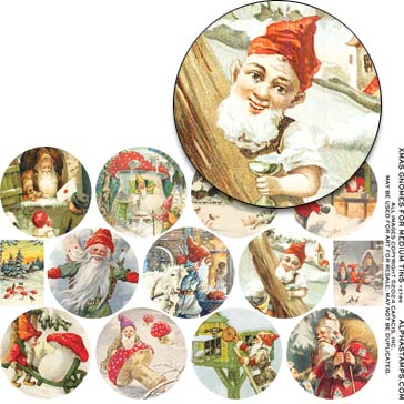 Xmas Gnomes for Medium Tins Half Sheet