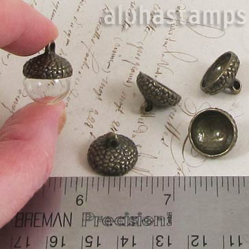 Bronze Acorn Cap Bead Cap