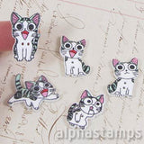 Big Eye Anime Cat Buttons