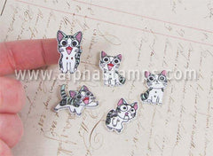 Big Eye Anime Cat Buttons