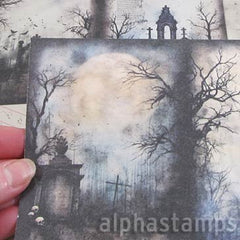 Bare Trees & Cemeteries Background Papers Set