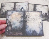 Bare Trees & Cemeteries Background Papers Set