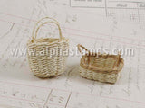 Rectangular Wicker Basket with 2 Handles