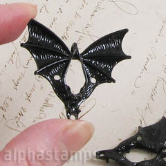 Black Metal Bat Wings *