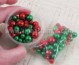 Red & Green Baubles Bead Mix