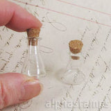 Glass Mini Beaker Bottle with Cork