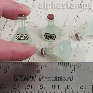 Aqua Resin Flask with Beetles Label